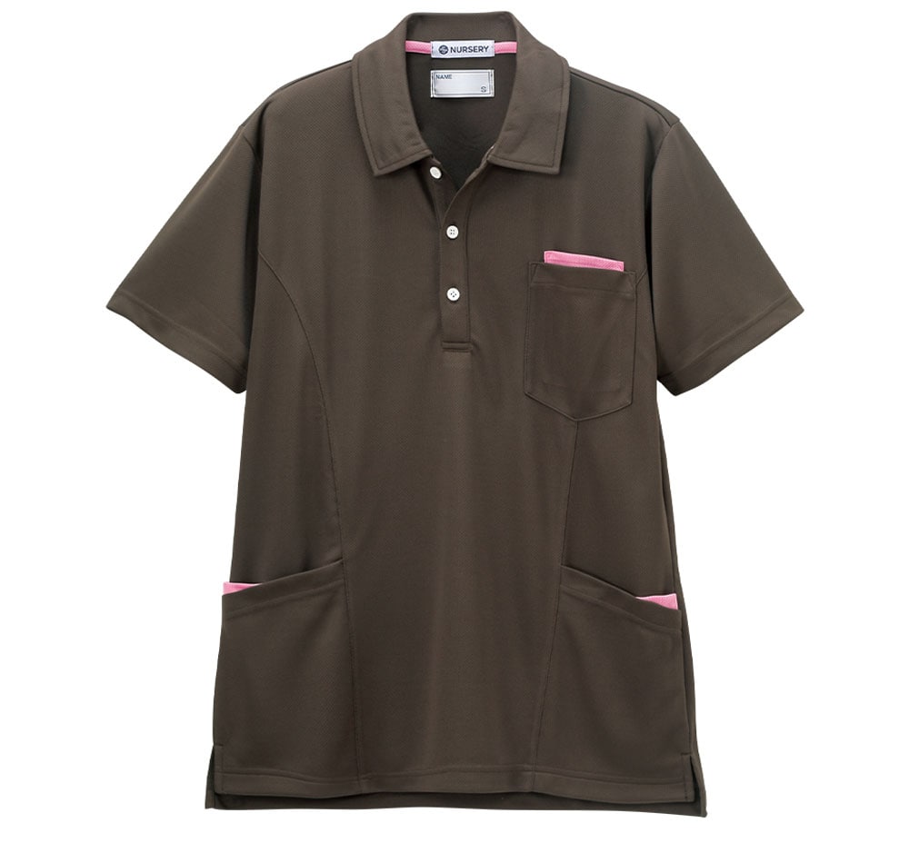 サイドポケット配色ポロシャツ(男女兼用)
