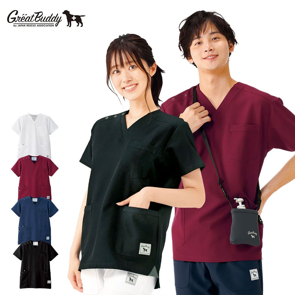 グレートバディ ヘリンボーンストレッチスクラブ(Unisex)
