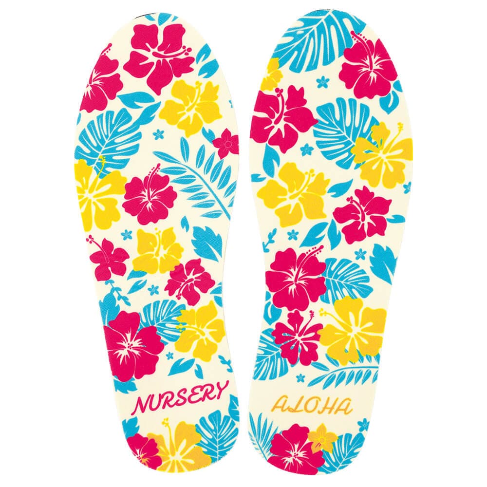 インソールは夏気分を味わえるハイビスカス柄