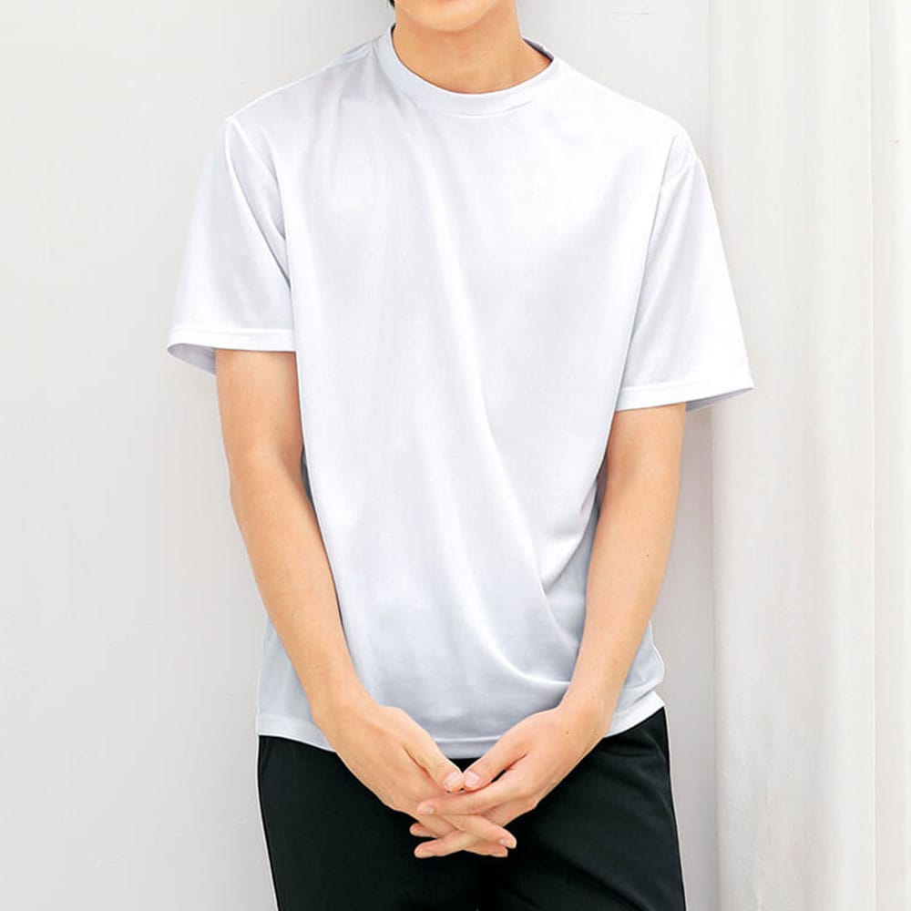 ナノファイン 制菌クルーネックTシャツ