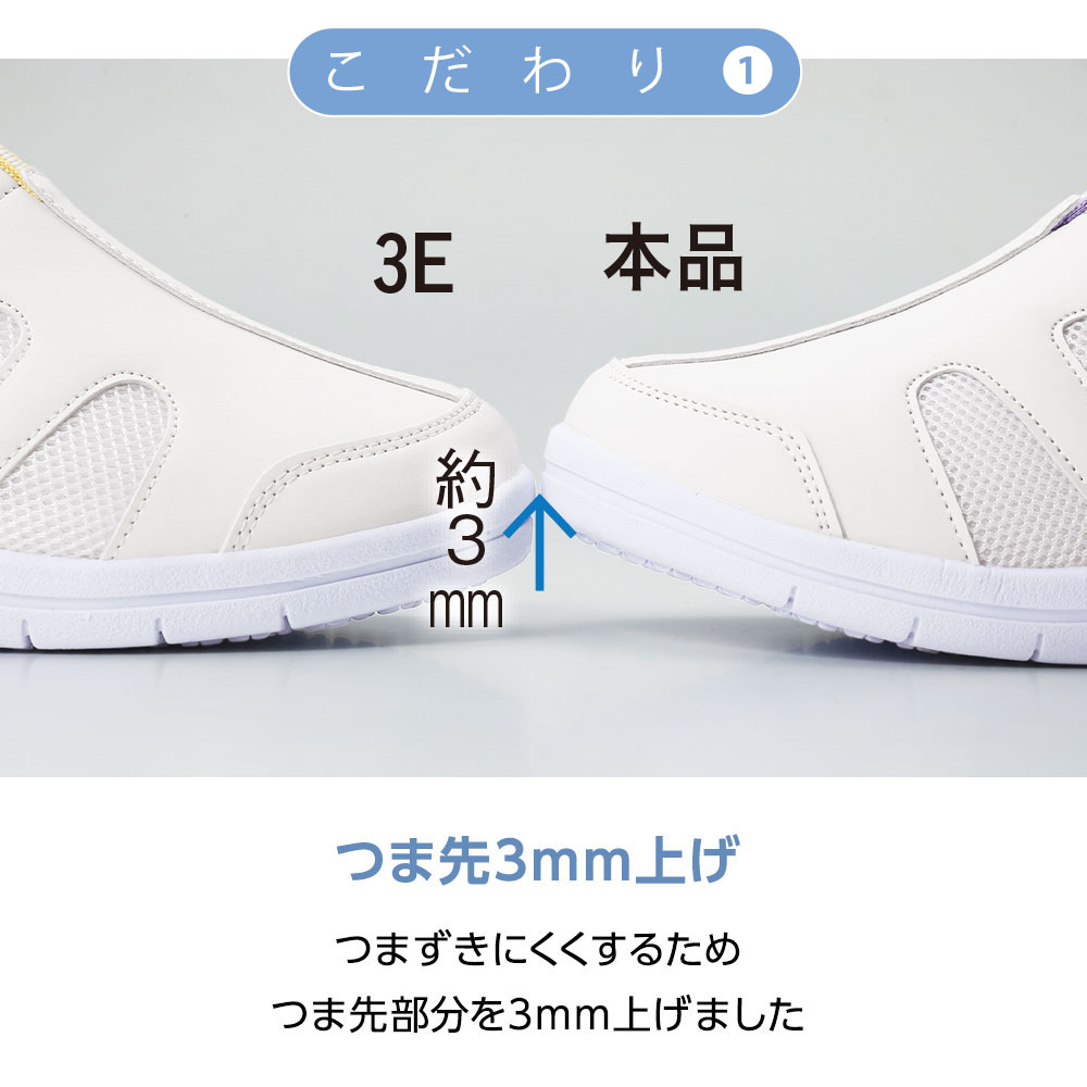 つま先3mm上げ
