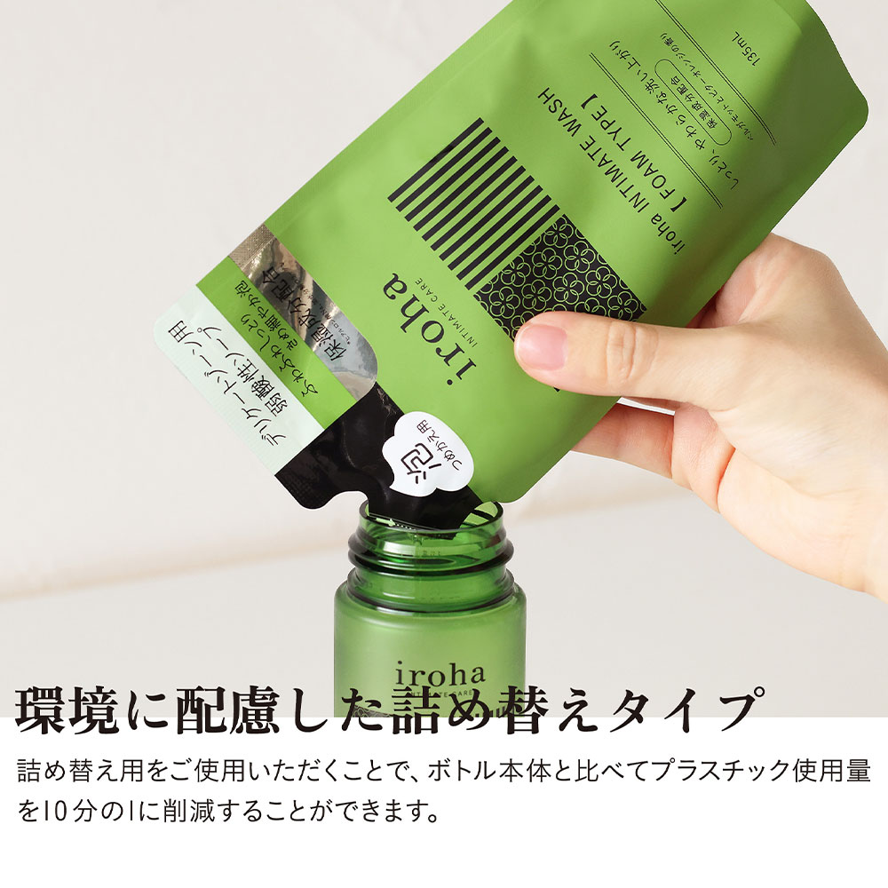 環境に配慮した詰め替えタイプ