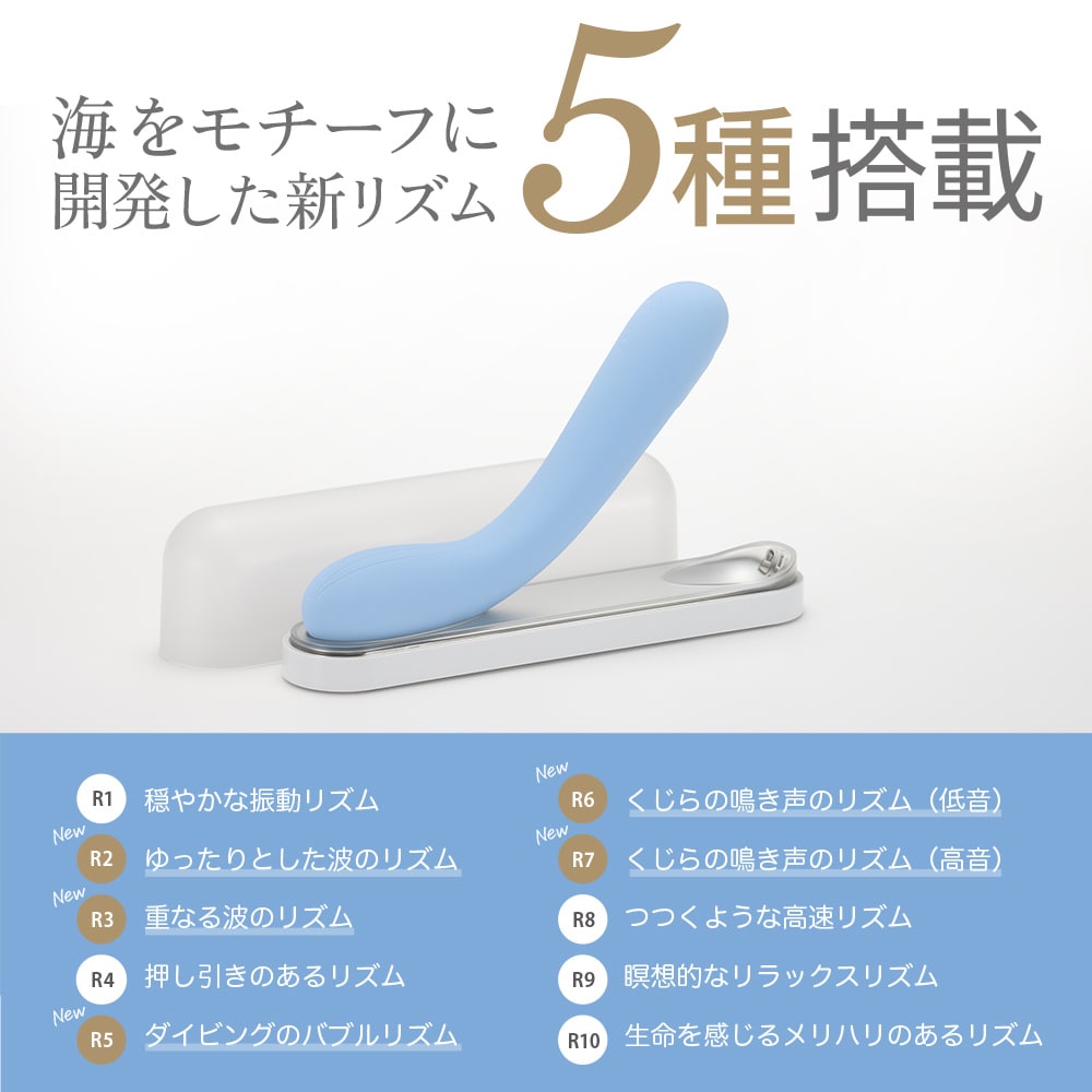 海のリズムをモチーフに開発した新リズム5種搭載