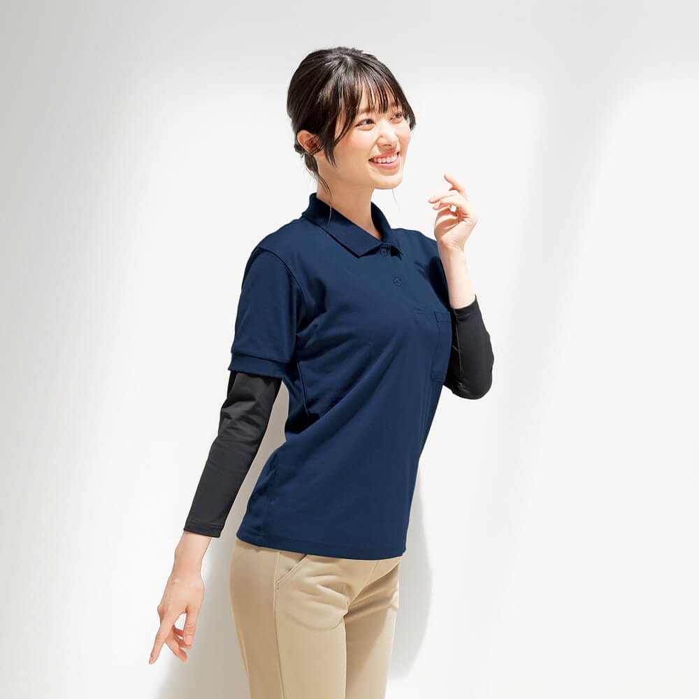 不快感をシャットアウト 消臭制電8分袖Tシャツ(男女兼用)