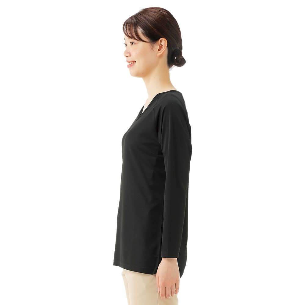 不快感をシャットアウト 消臭制電8分袖Tシャツ(男女兼用)