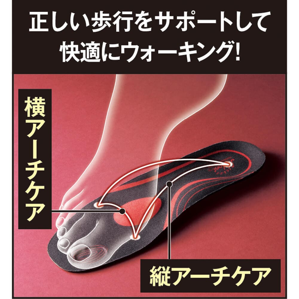 正しい歩行をサポートして快適にウォーキング！