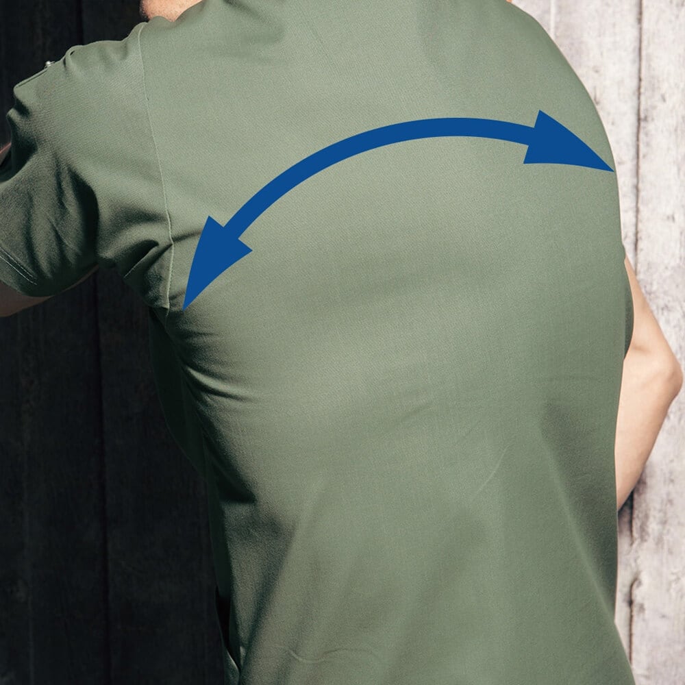 綿タッチの動きやすいナチュラルストレッチ素材