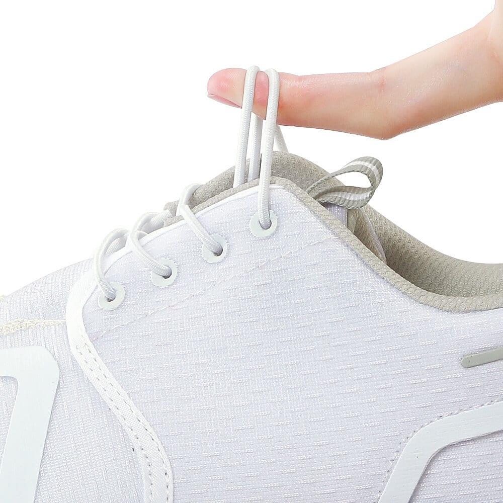 ほどけずデザインを邪魔しない丸ゴム仕様