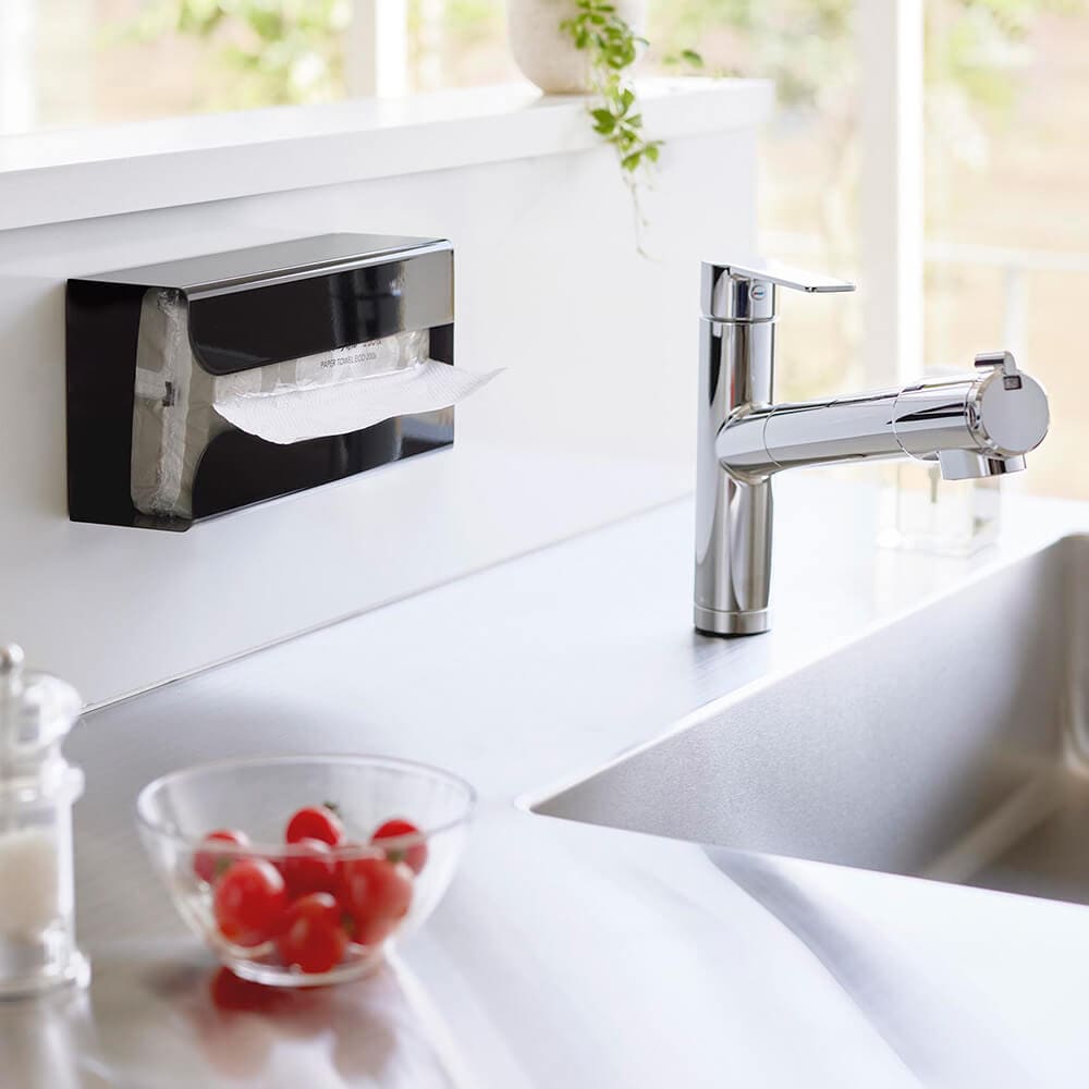 タワー マグネットポリ袋＆キッチンペーパーホルダー