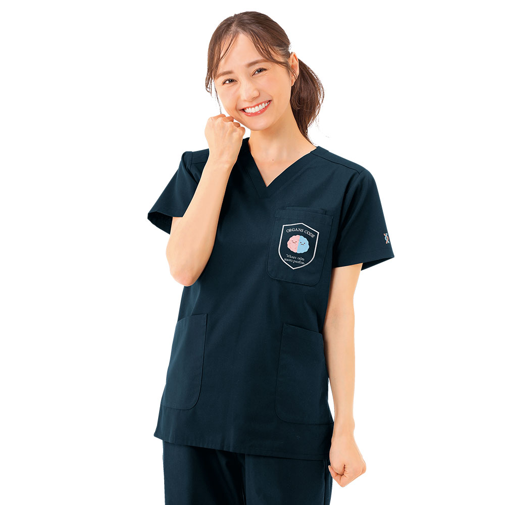 ぞうき オルガンコードスクラブジャケット(男女兼用)