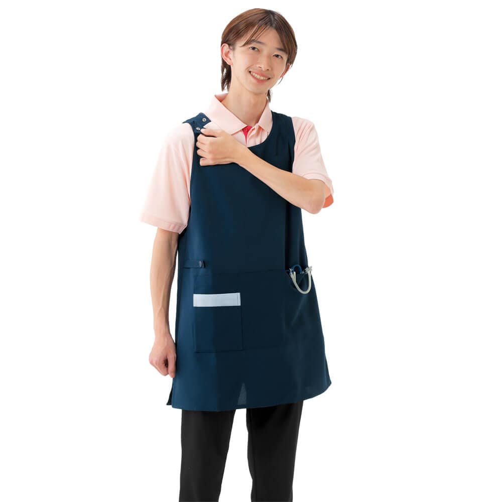 下から履ける NEWチュニック型エプロン(さらりタッチ)
