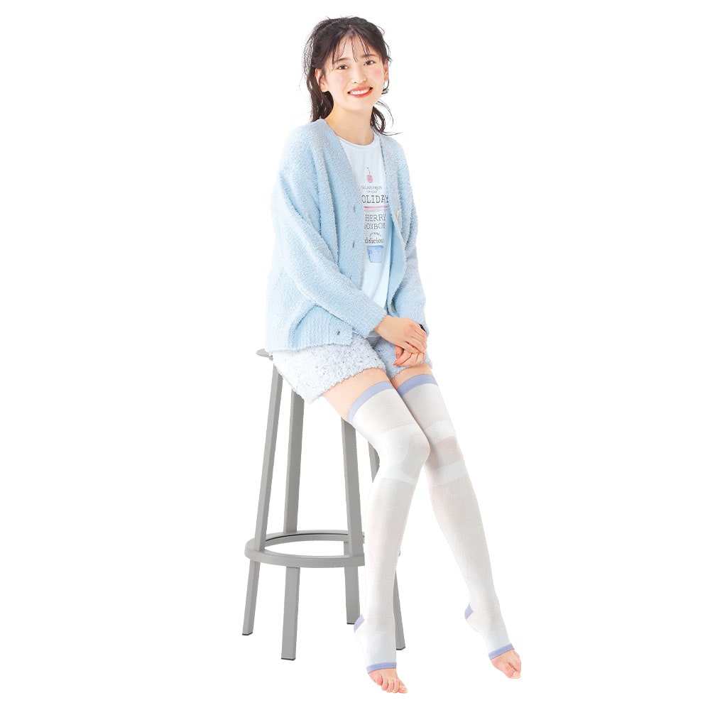 ひんやりクール着圧 ニーハイソックス おやすみver.