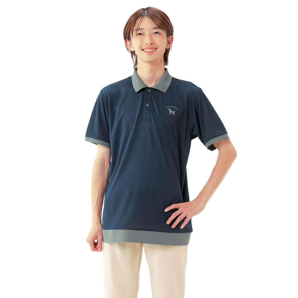 グレートバディ 配色リブポロシャツ(Unisex)